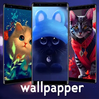 Cute Cat Cartoon Wallpaper
