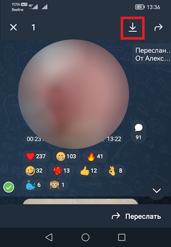 Как скачать кружок в телеграм