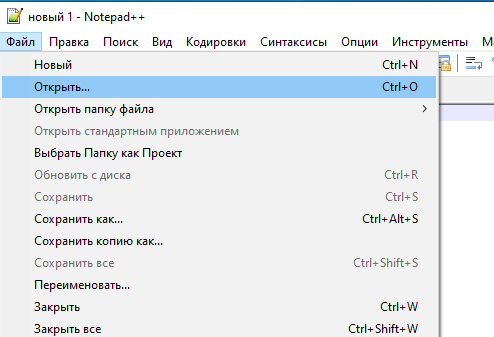 открыть json через notepad++